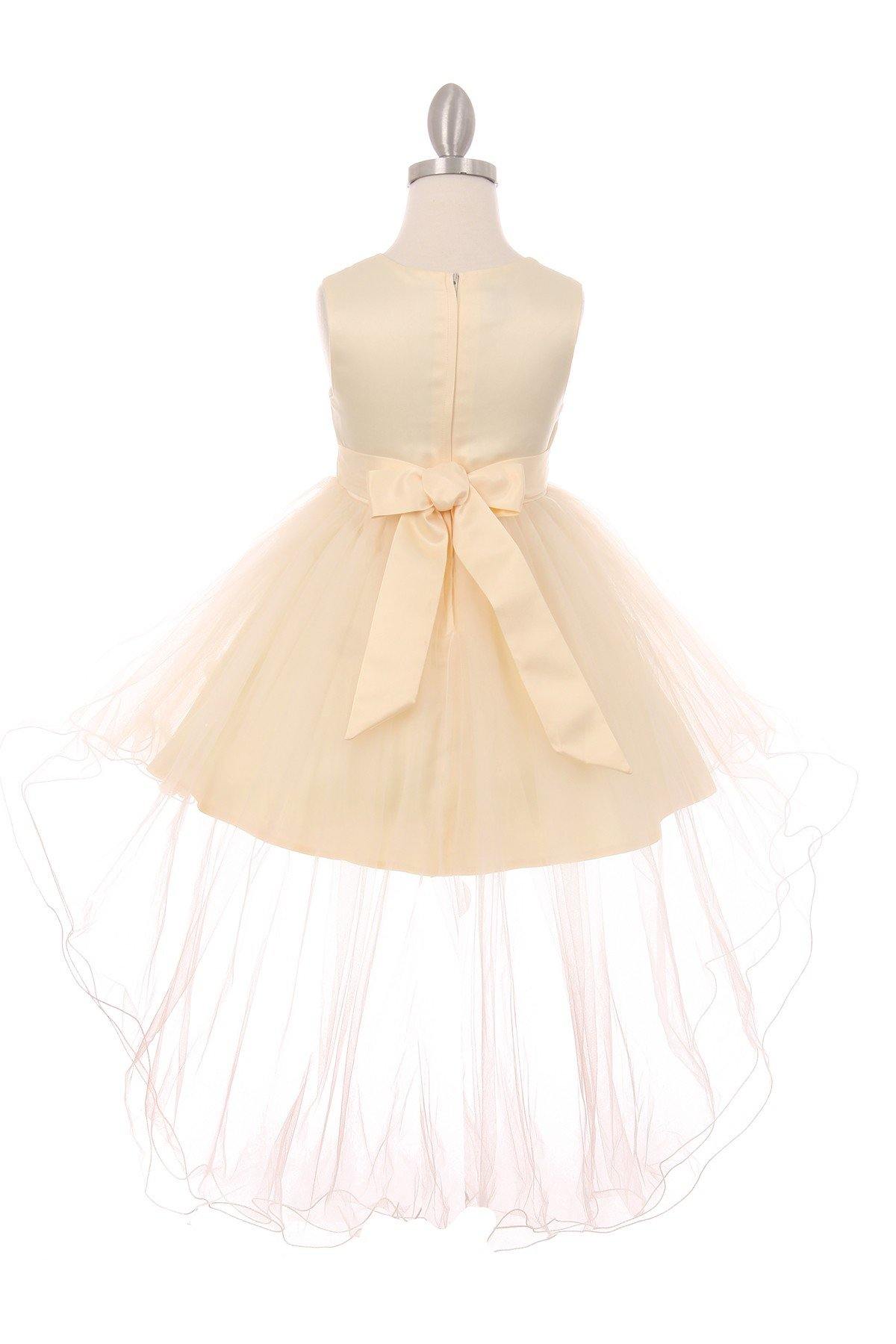 Short Beaded Party Dress Flower Girls Dress - The Dress Outlet Cinderella Couture
