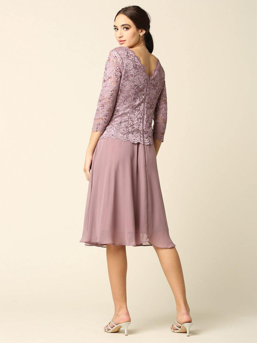 Short Bridesmaids Mother of the Bride Formal Dress - The Dress Outlet Eva Fashion