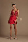 Short Cocktail Spaghetti Straps Formal Dress - The Dress Outlet