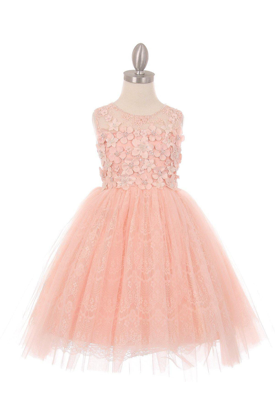Short Embellished Gown Flower Girls Dress - The Dress Outlet Cinderella Couture