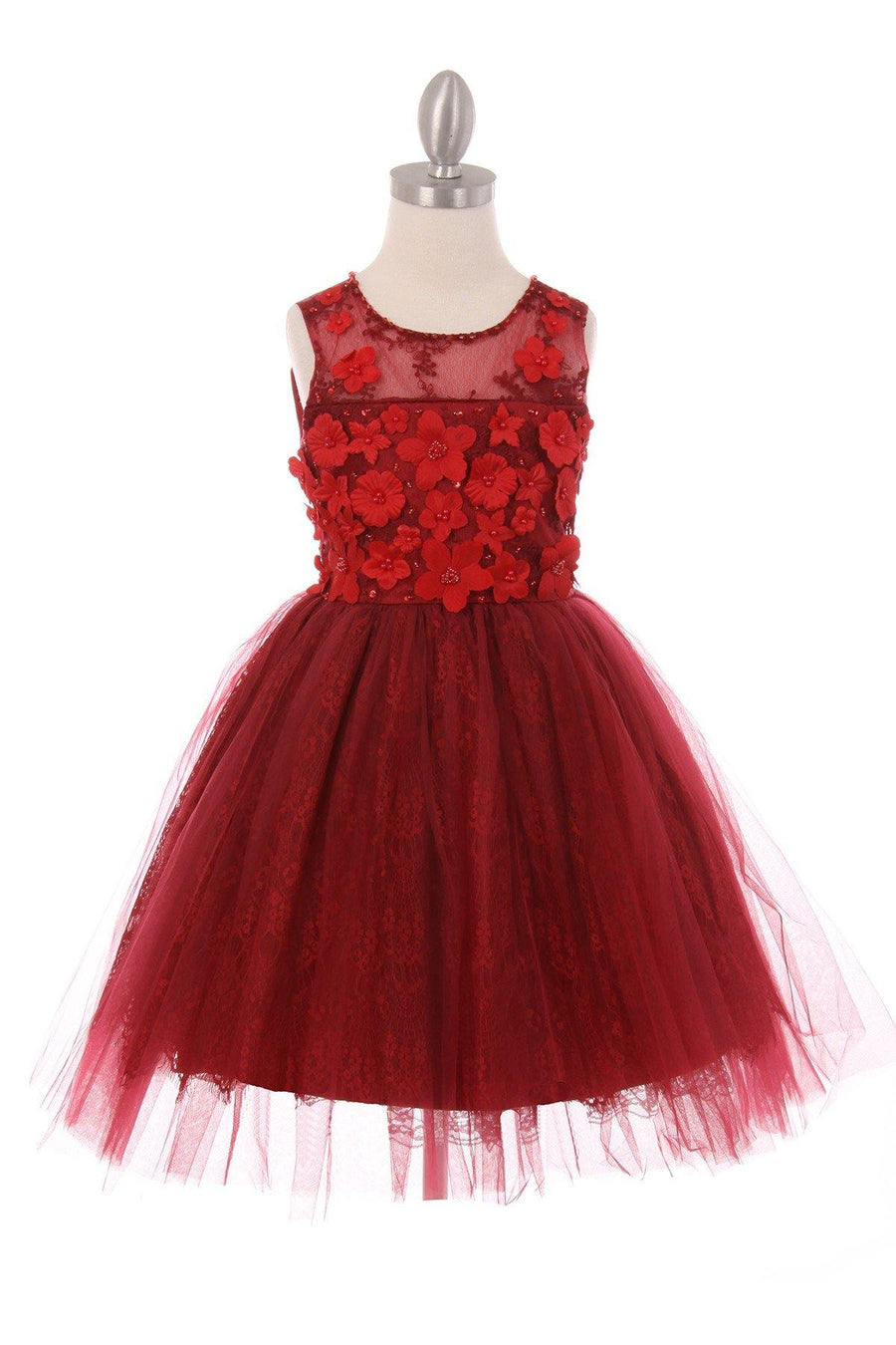 Short Embellished Gown Flower Girls Dress - The Dress Outlet Cinderella Couture