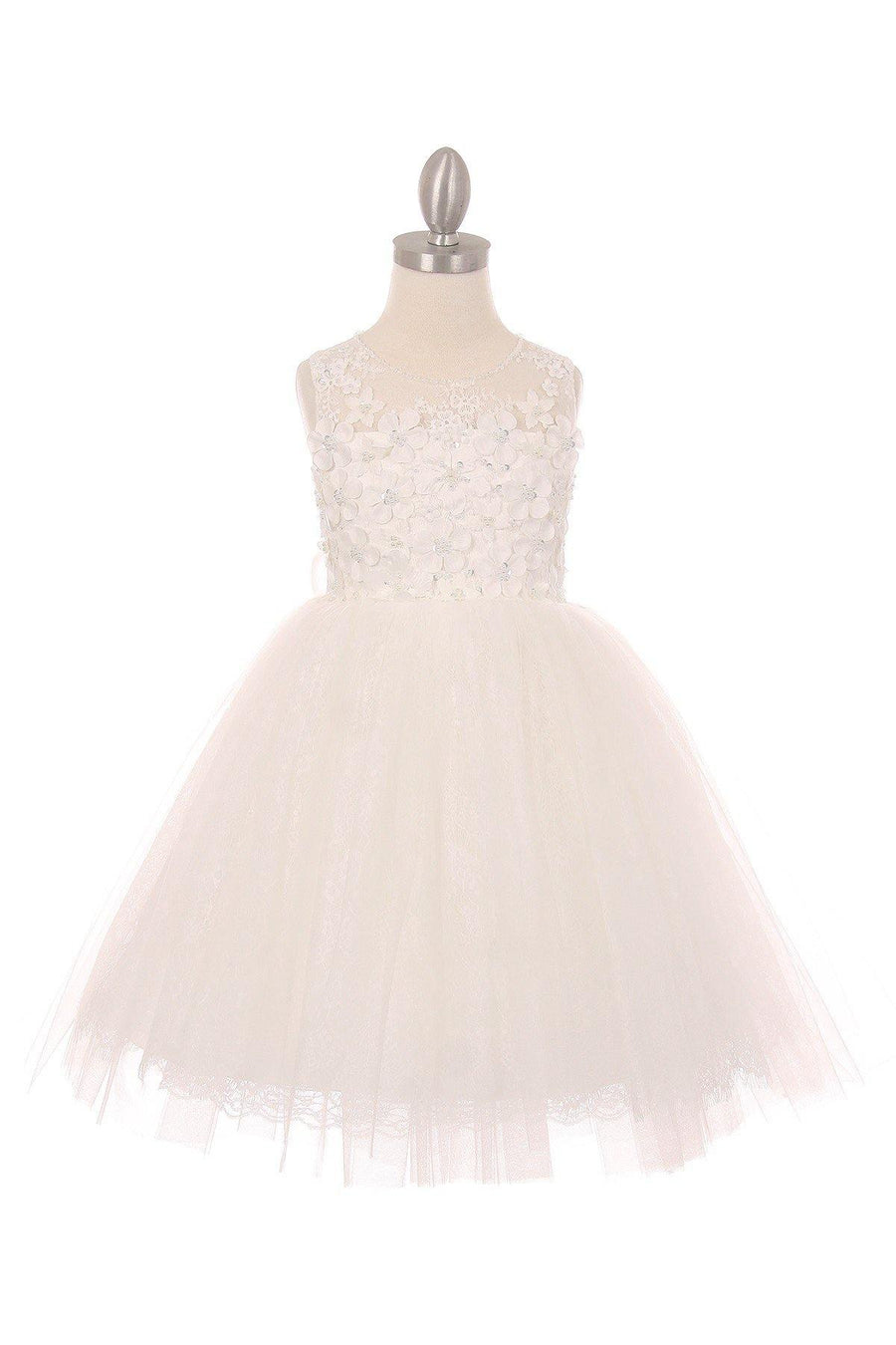 Short Embellished Gown Flower Girls Dress - The Dress Outlet Cinderella Couture