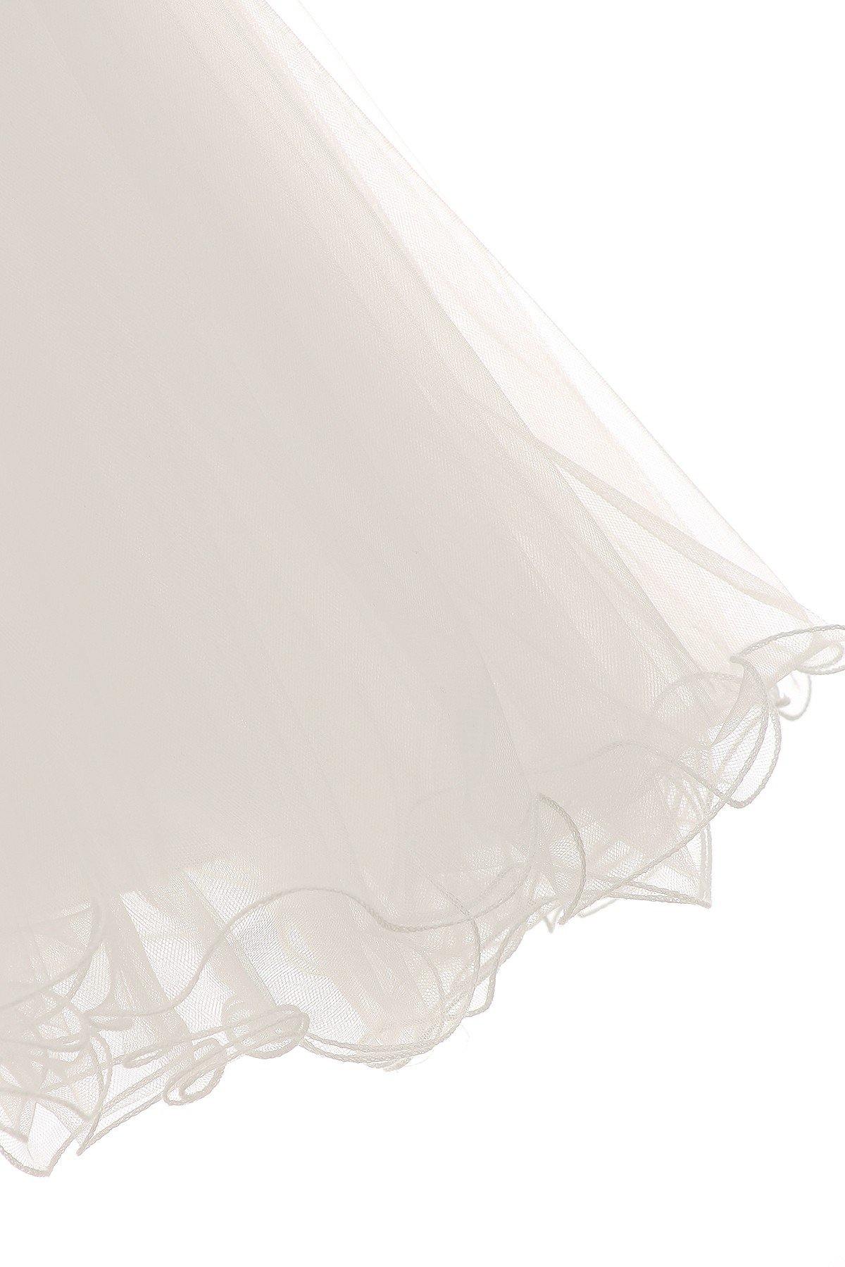 Short Embellished Gown Flowers Girl Dress - The Dress Outlet Cinderella Couture