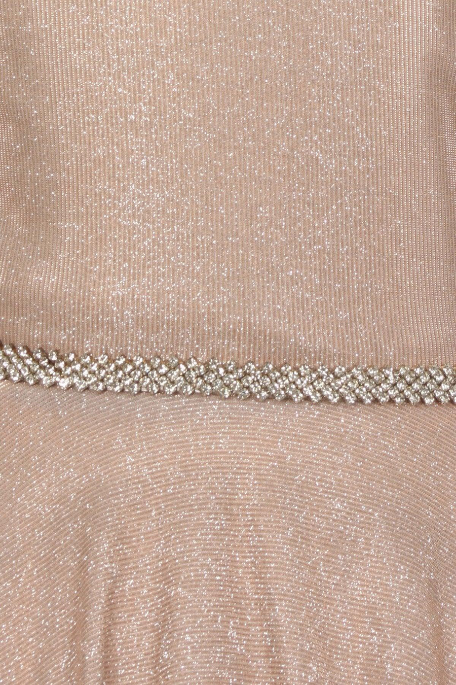 Short Flower Girl Sleeveless Metallic Glitter Dress - The Dress Outlet