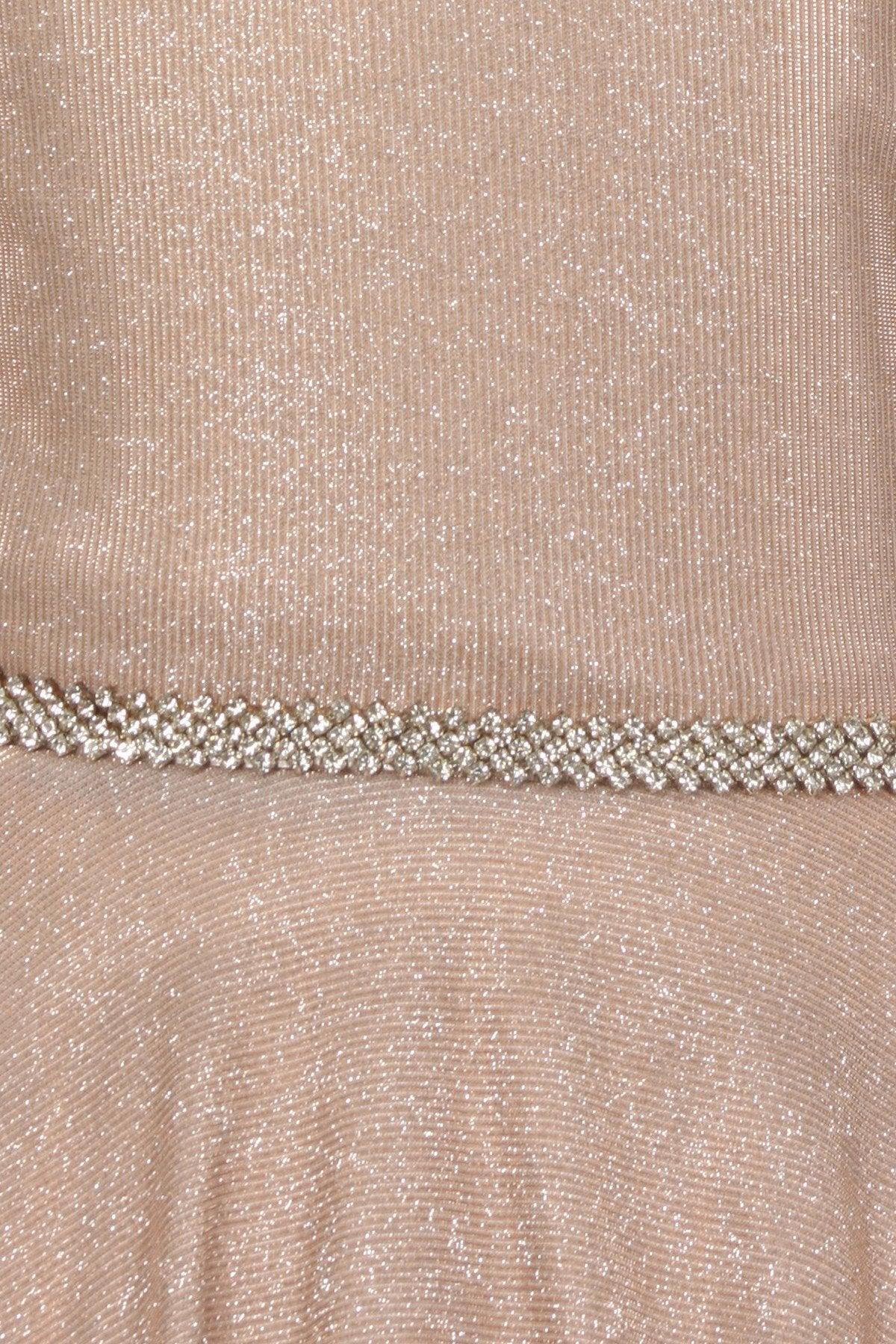 Short Flower Girl Sleeveless Metallic Glitter Dress - The Dress Outlet