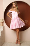 Short Off Shoulder Homecoming Prom Dress R773 - The Dress Outlet