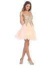 Short Prom Off Shoulder Homecoming Cocktail Dress - The Dress Outlet