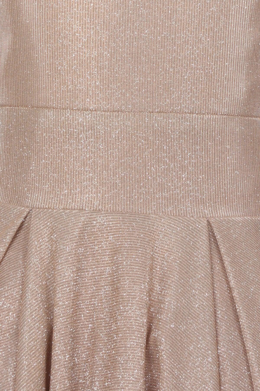 Short Spaghetti Strap Flower Girl Metallic Dress - The Dress Outlet