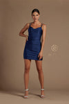 Short Spaghetti Straps Formal Cocktail Dress - The Dress Outlet