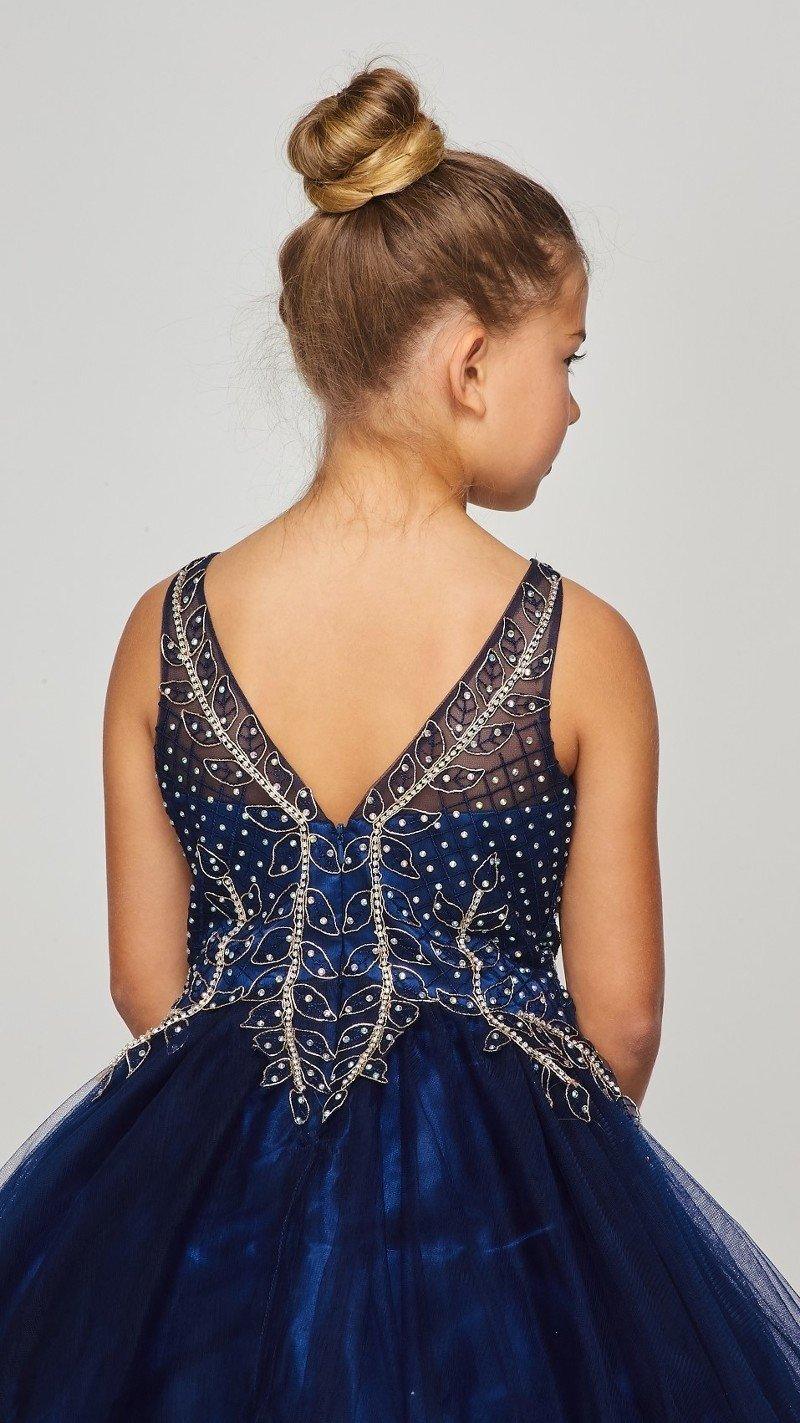 Short Tulle Dress Sleeveless Flower Girl - The Dress Outlet