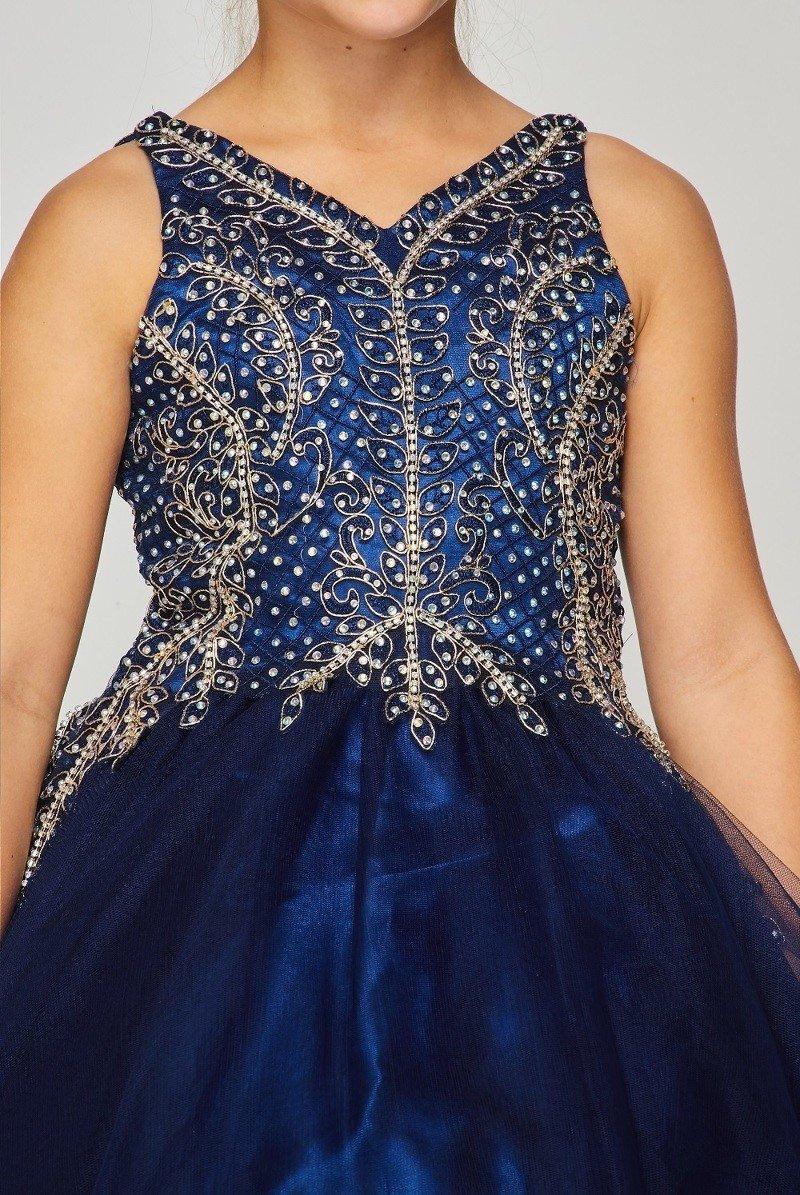 Short Tulle Dress Sleeveless Flower Girl - The Dress Outlet