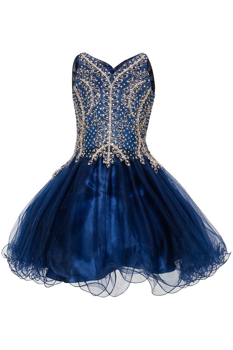 Short Tulle Dress Sleeveless Flower Girl - The Dress Outlet Cinderella Couture