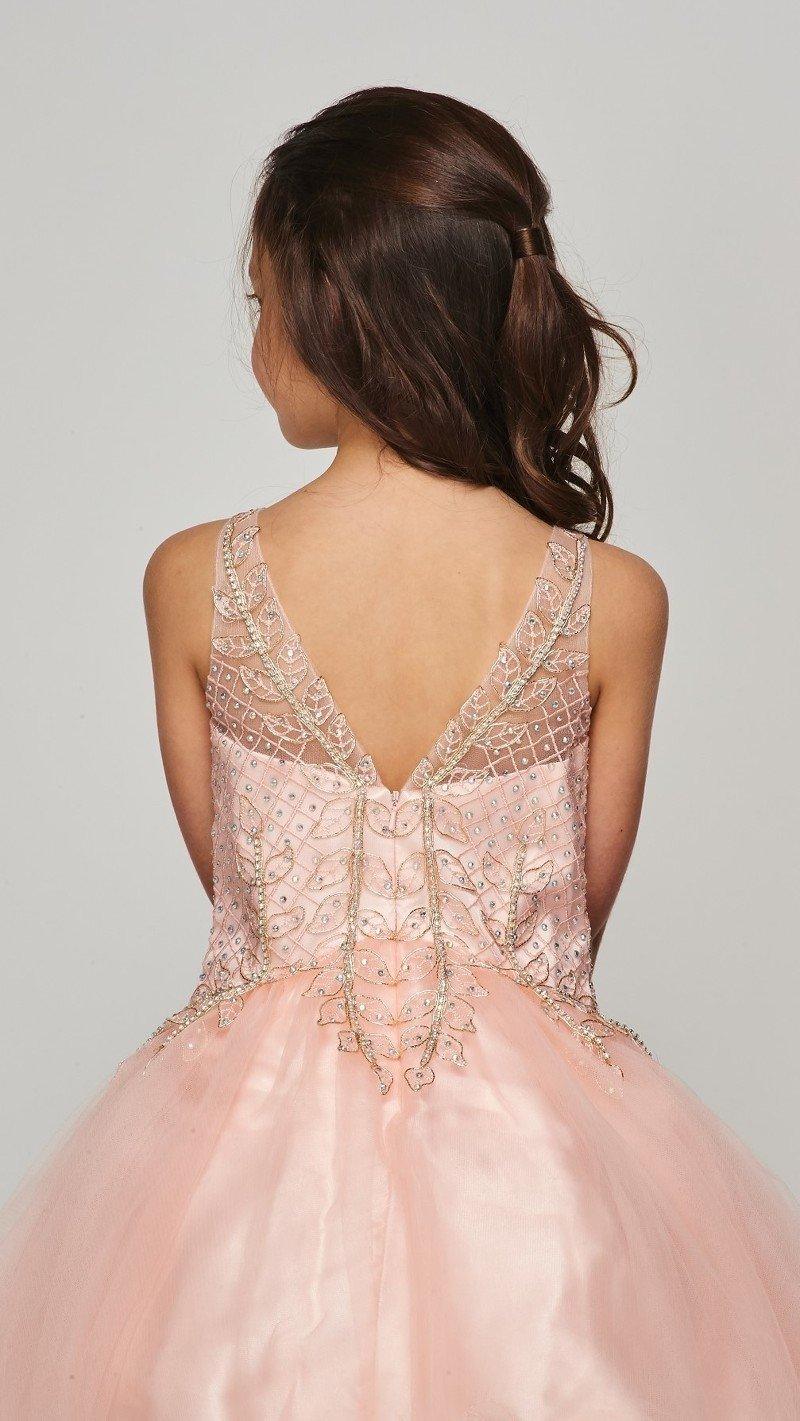 Short Tulle Dress Sleeveless Flower Girl - The Dress Outlet