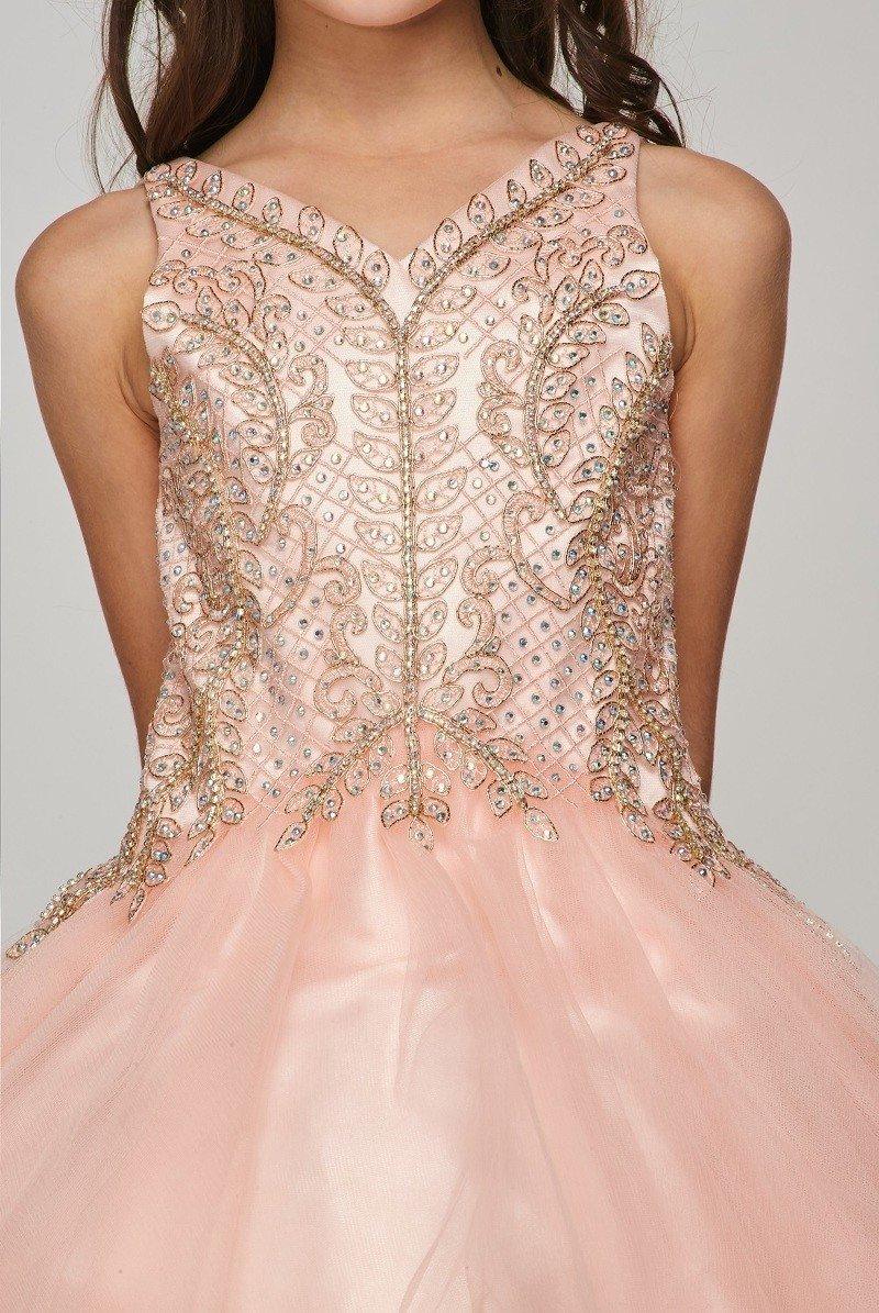 Short Tulle Dress Sleeveless Flower Girl - The Dress Outlet