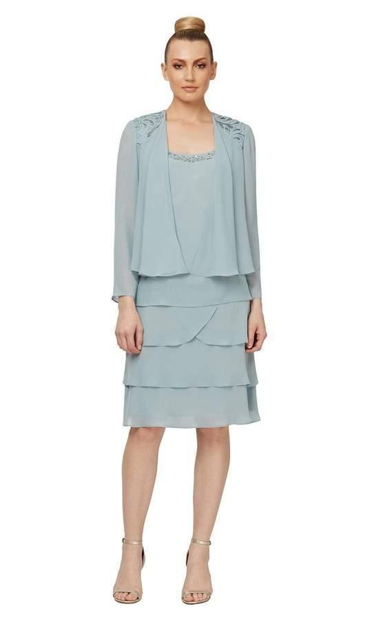 SL Fashion Short Mother of the Bride Dress 9120256 - The Dress Outlet