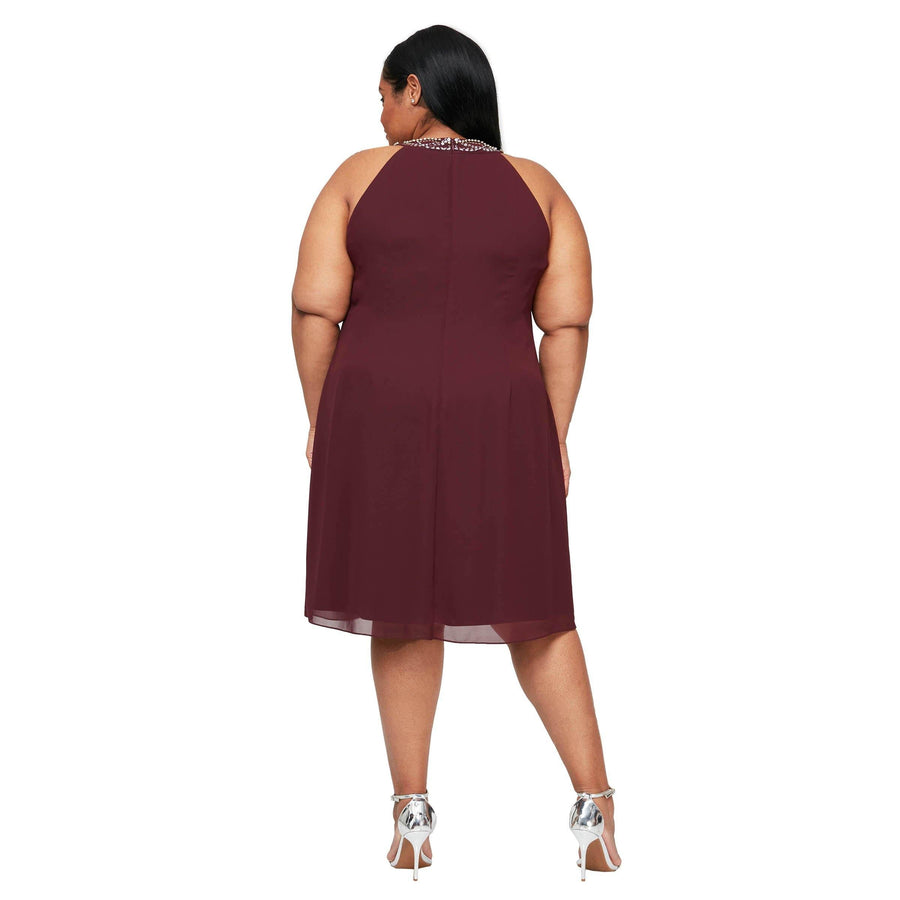 SL Fashions Short Plus Size Dress 611105 - The Dress Outlet