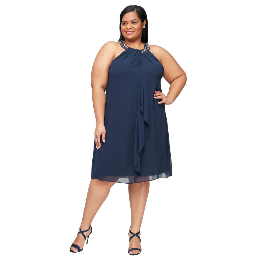 SL Fashions Short Plus Size Dress 611105 - The Dress Outlet
