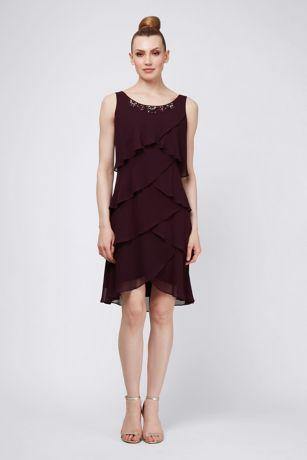 SL Fashion Short Dress Cocktail Mother of the Bride 9170184 - The Dress Outlet