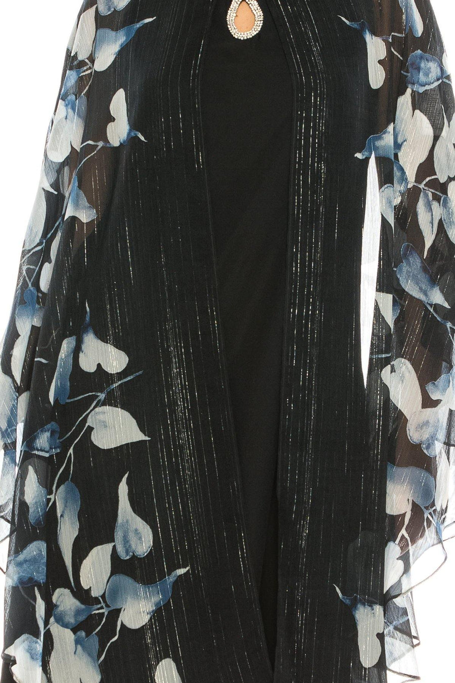 SLNY Short Mother of the Bride Floral Jacket Dress - The Dress Outlet