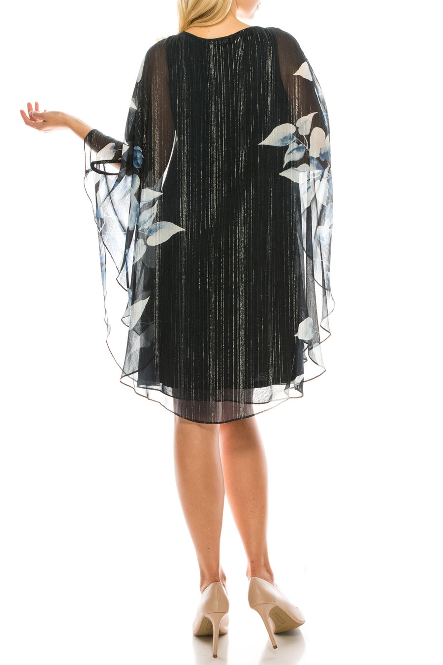 SLNY Short Mother of the Bride Floral Jacket Dress - The Dress Outlet