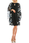 SLNY Short Mother of the Bride Floral Jacket Dress - The Dress Outlet
