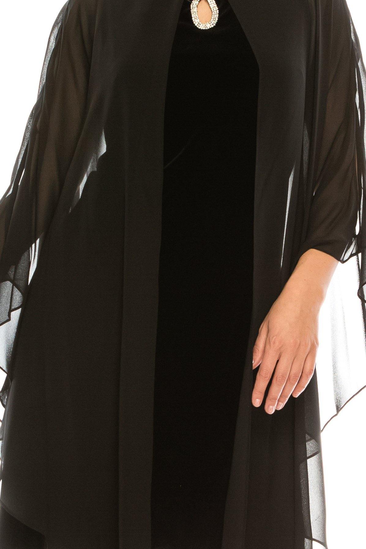 SLNY Short Mother of the Bride Chiffon Jacket Dress - The Dress Outlet