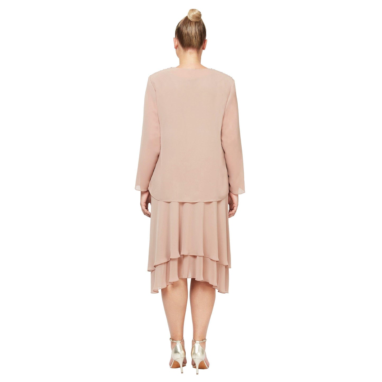 SL Fashions High Low Plus Size Jacket Dress 616184 - The Dress Outlet