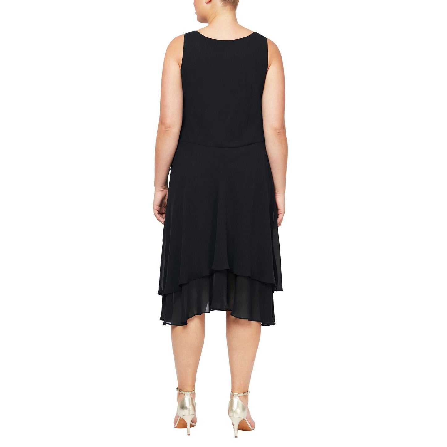 SL Fashions High Low Plus Size Jacket Dress 616184 - The Dress Outlet