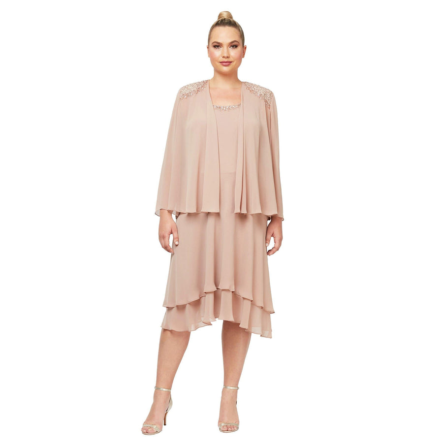 SL Fashions High Low Plus Size Jacket Dress 616184 - The Dress Outlet