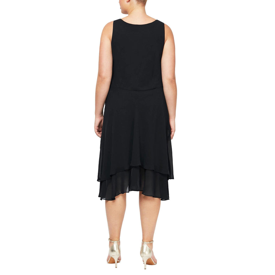 SL Fashions High Low Plus Size Jacket Dress 616184 - The Dress Outlet