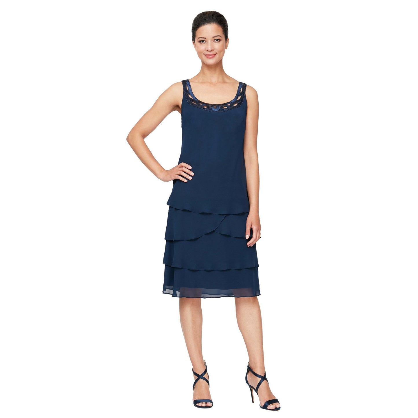 SL Fashions Mother of the Bride Short Dress 110692 - The Dress Outlet