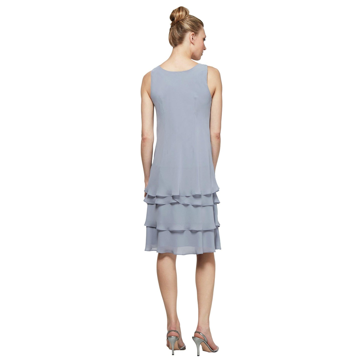 SL Fashions Short Beaded Tiered Jacket Dress 122372 - The Dress Outlet