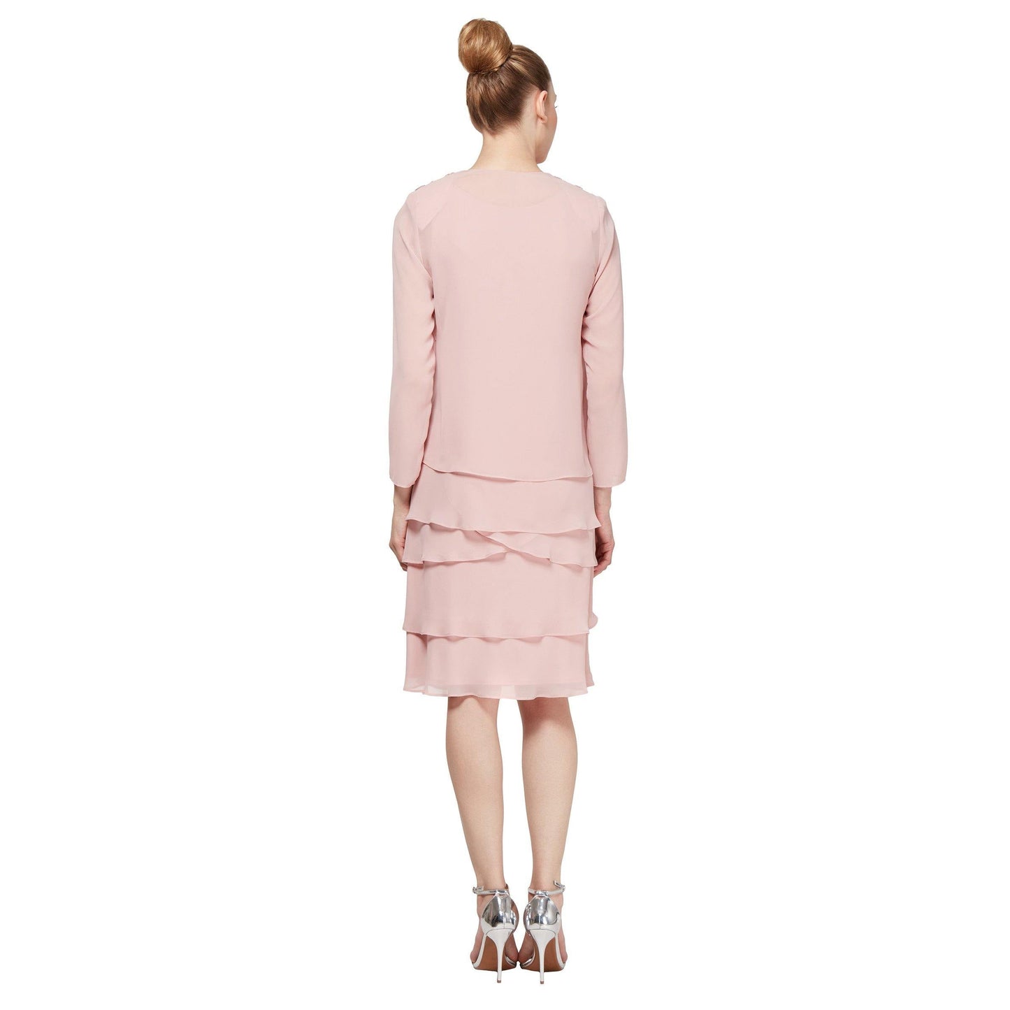 SL Fashions Short Beaded Tiered Jacket Dress 122372 - The Dress Outlet