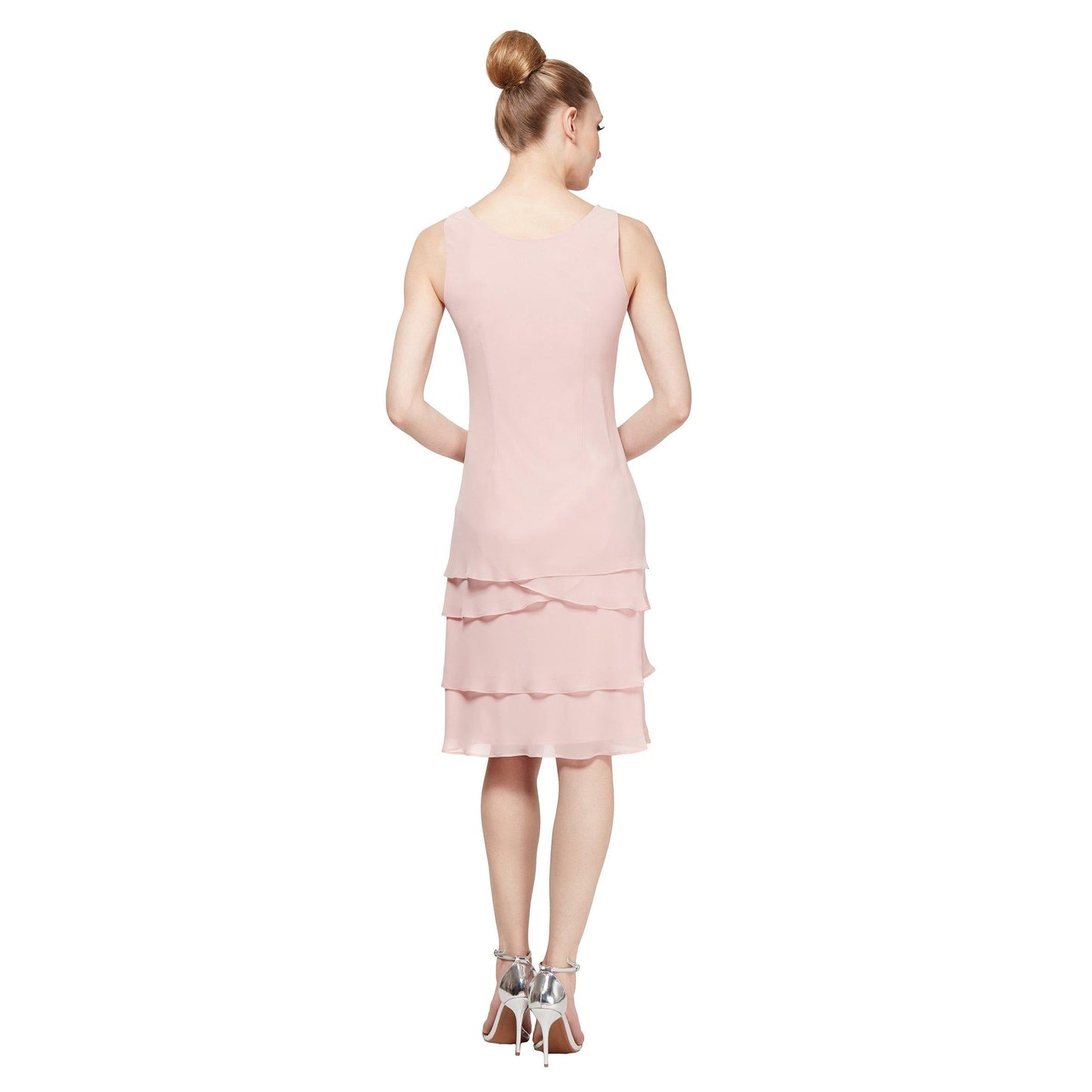 SL Fashions Short Beaded Tiered Jacket Dress 122372 - The Dress Outlet