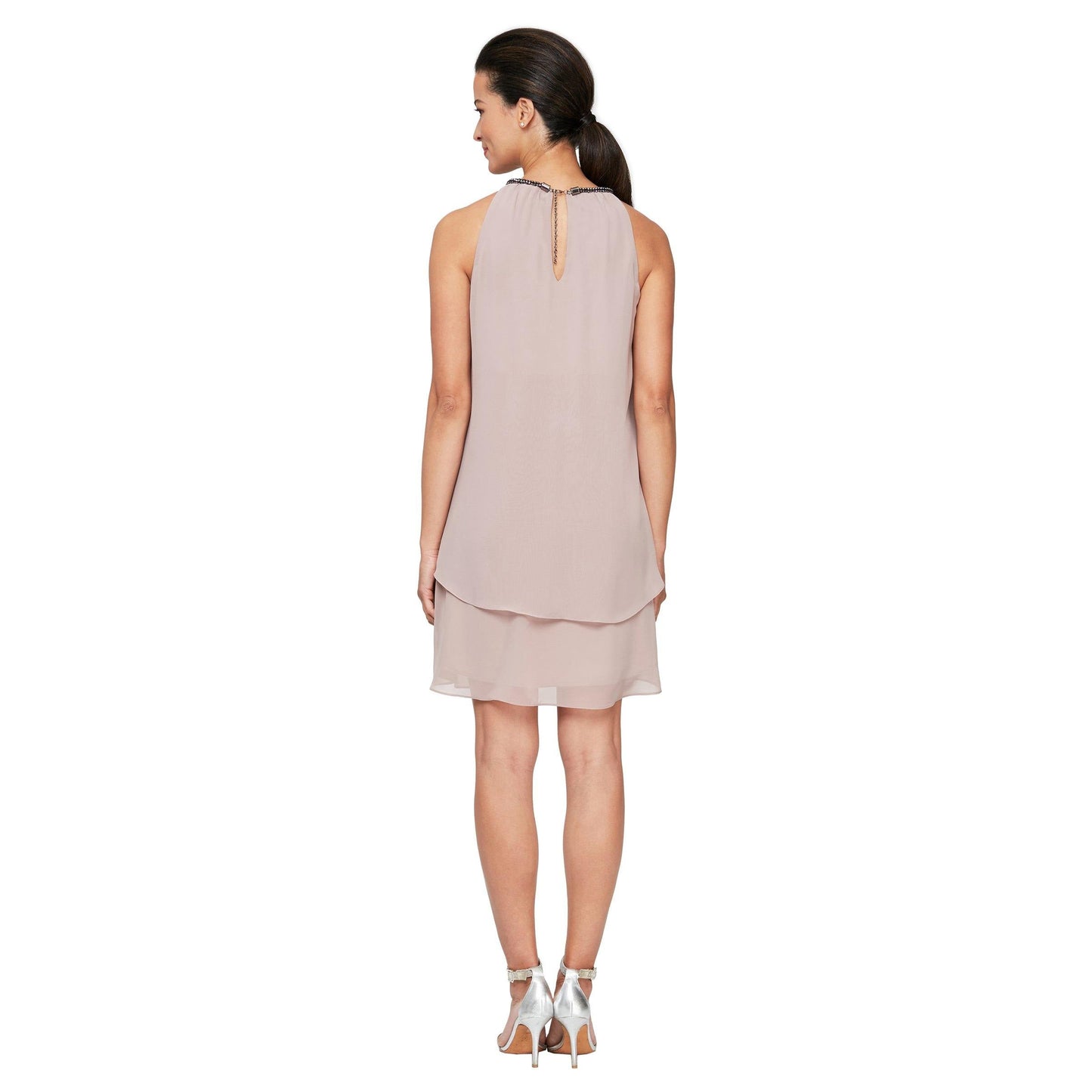 SL Fashions Short Cocktail Chiffon Dress 113664 - The Dress Outlet