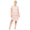 SL Fashions Short Plus Size Tiered Dress 617525 - The Dress Outlet