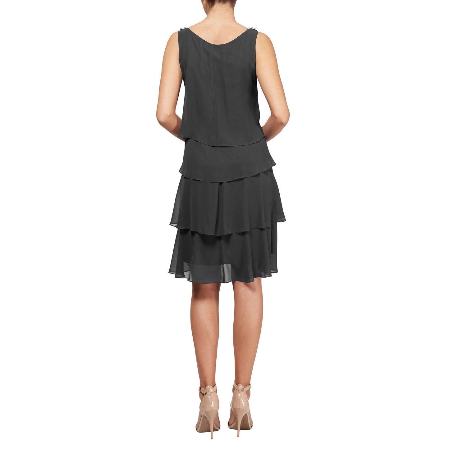 SL Fashions Short Sleeveless Cocktail Dress 114044 - The Dress Outlet