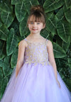 Sleeveless Beaded Lace Appliques Flower Girl Dress - The Dress Outlet