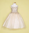 Sleeveless Beaded Lace Appliques Flower Girl Dress - The Dress Outlet