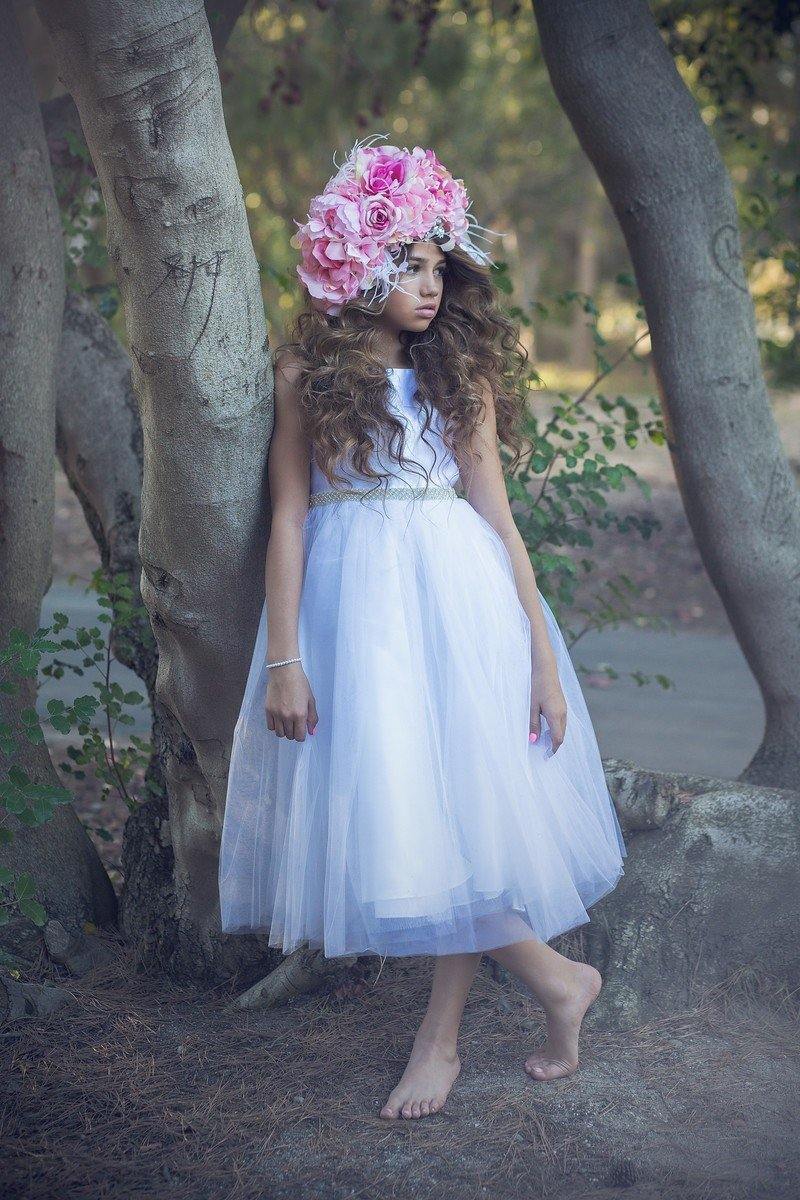 Sleeveless Flower Girl Dress Formal - The Dress Outlet Petite Adele