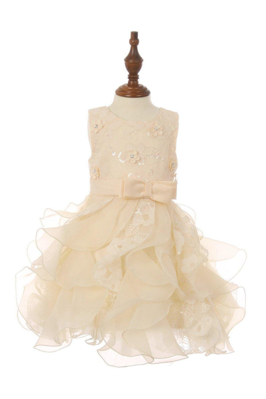 Sleeveless Lace Top Baby Flower Girls Dress - The Dress Outlet Cinderella Couture