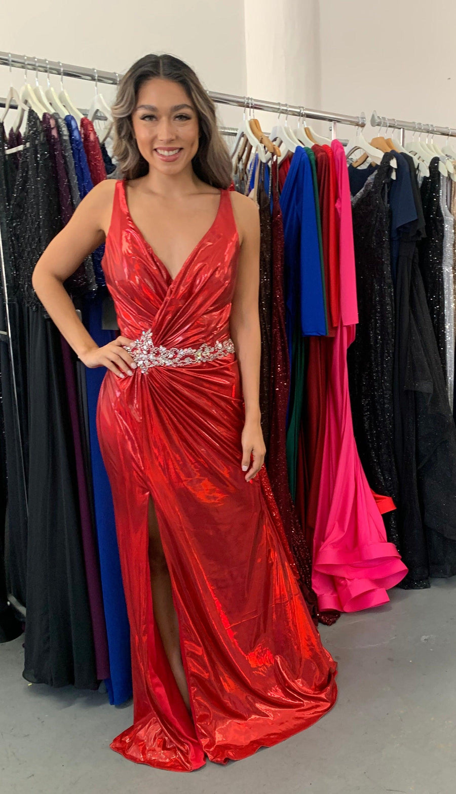 Sleeveless Long Prom Dress Size 12 - The Dress Outlet