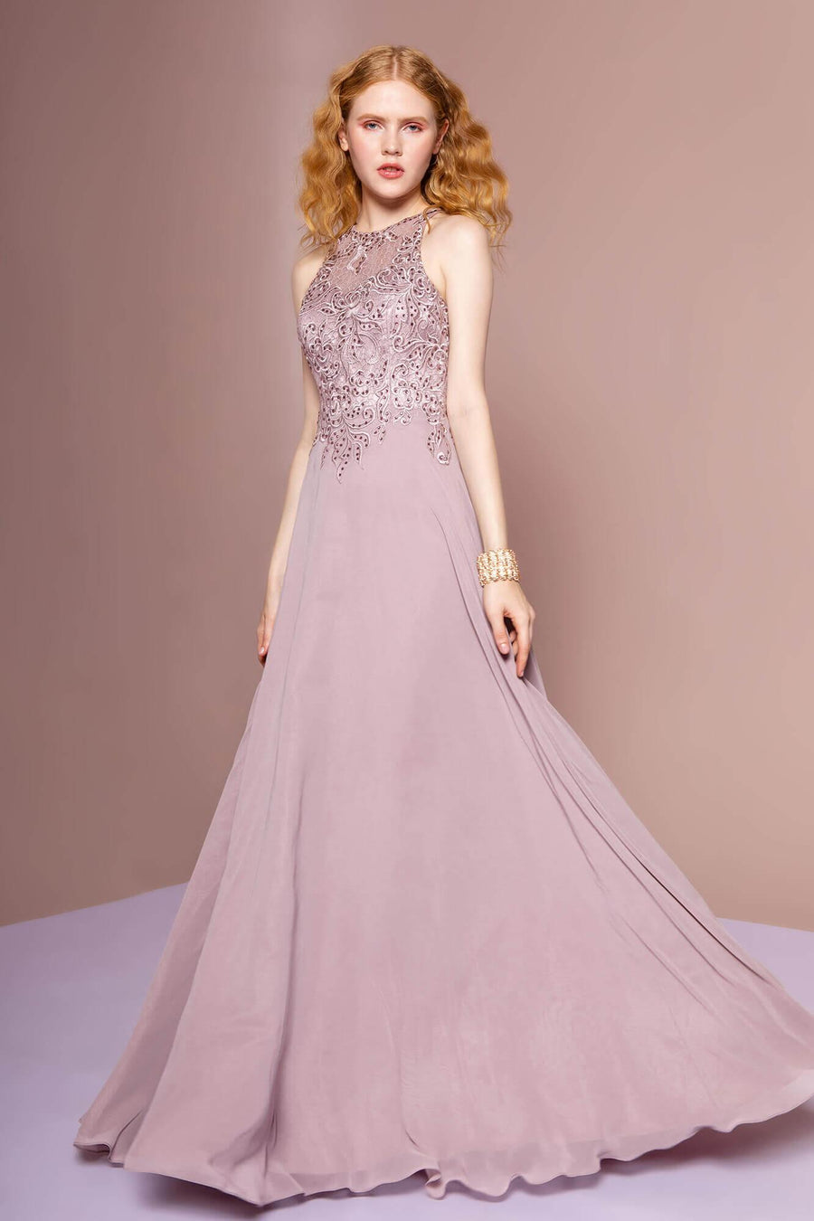 Sleeveless Long Prom Gown Formal Dress - The Dress Outlet Elizabeth K