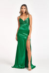 Sleeveless Long Satin Mermaid Prom Dress - The Dress Outlet