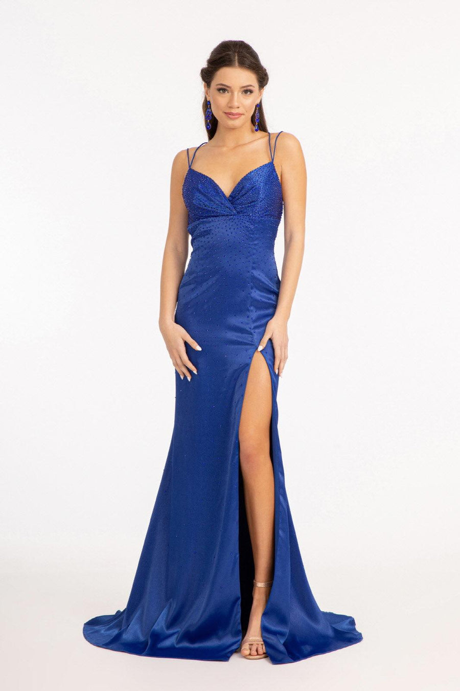 Sleeveless Long Satin Mermaid Prom Dress - The Dress Outlet