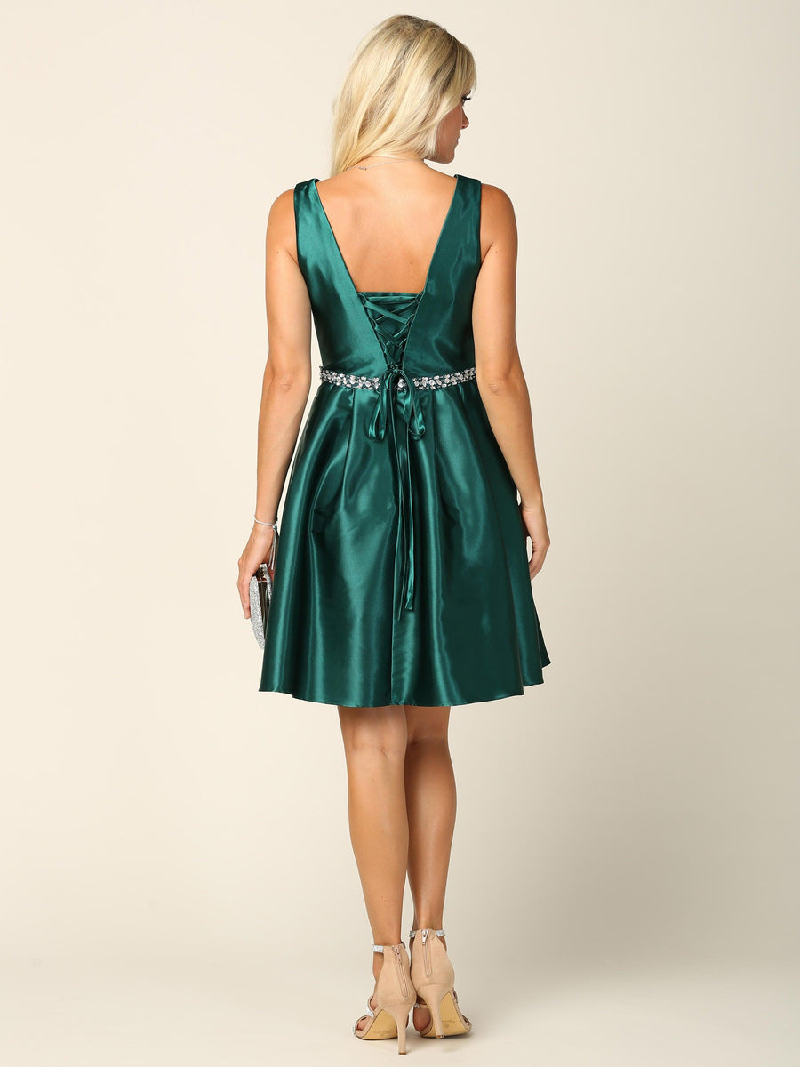 Sleeveless Short Homecoming Dress - The Dress Outlet