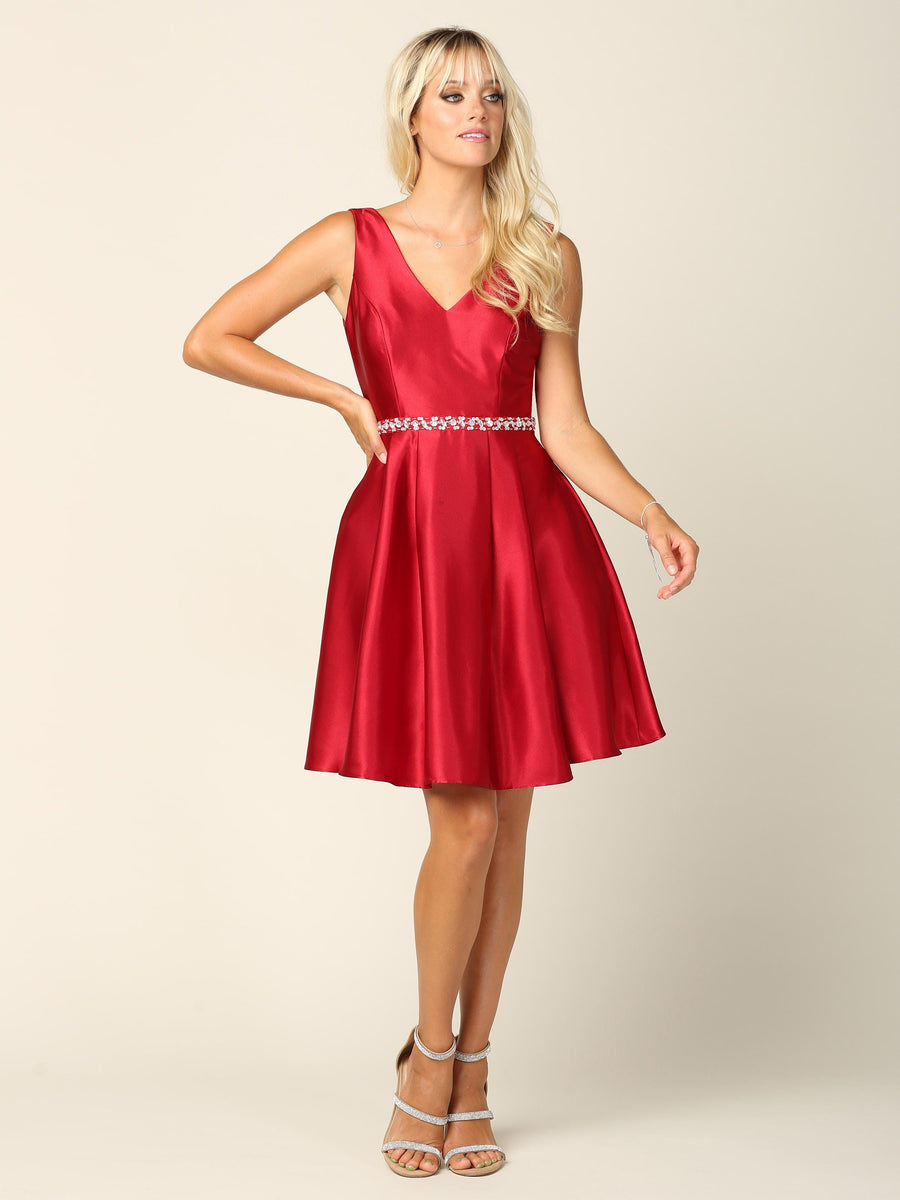 Sleeveless Short Homecoming Dress - The Dress Outlet