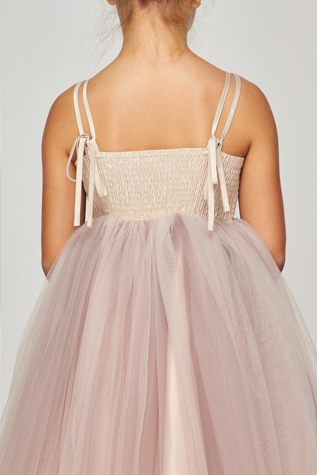 Sleeveless Short Sequins Flower Girl Dress - The Dress Outlet