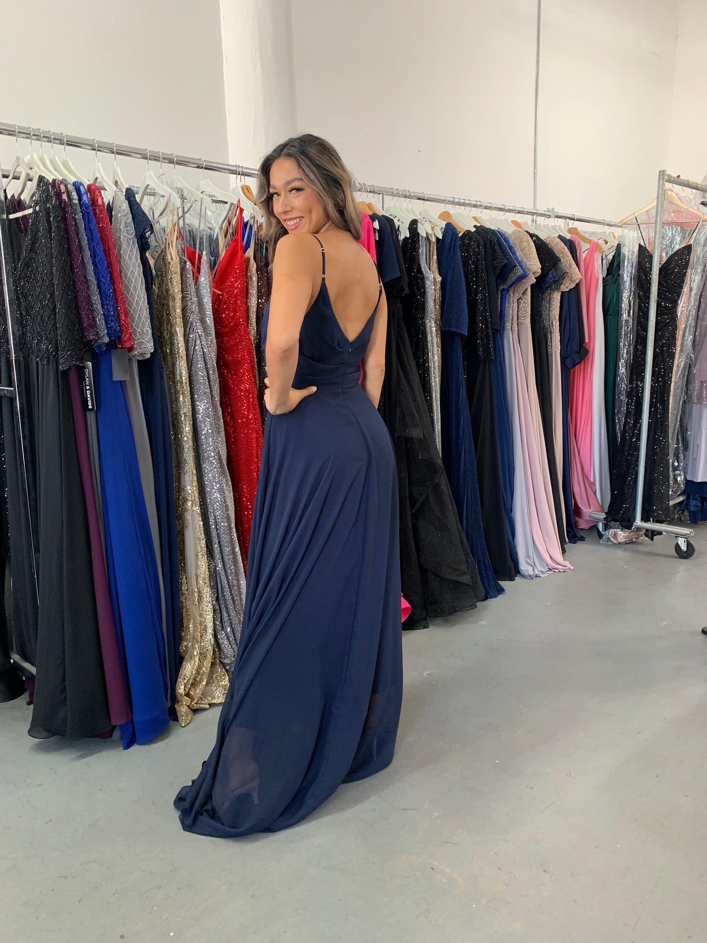 Spaghetti Strap Long Formal Dress Size 8 - The Dress Outlet