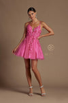 Spaghetti Straps Short Homecoming Dress - The Dress Outlet